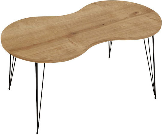 Oval Central Coffee Table Sade Wooden Natural/Oak W90xL41xH40cm