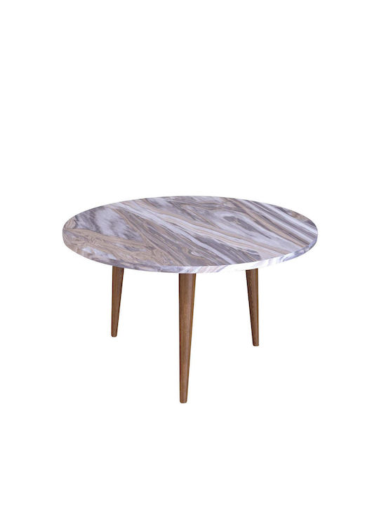 Round Coffee Table Ashby Grey / Marble face L73xW73xH40cm