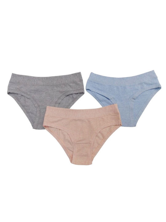 Cotonella GD018 Women's Slip 3Pack Gray