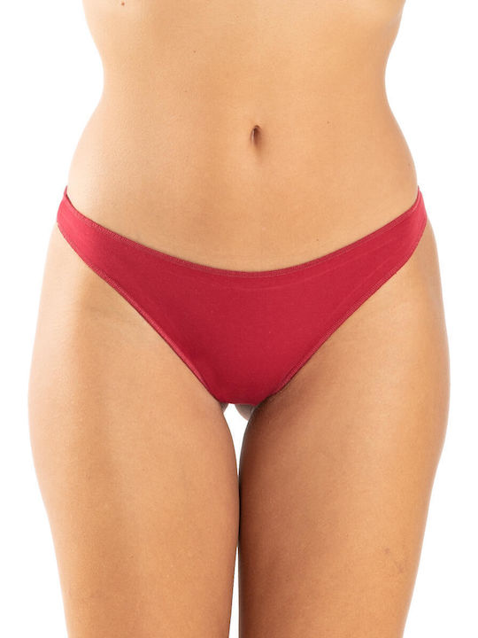 A.A UNDERWEAR Cotton Women's Brazil Burgundy