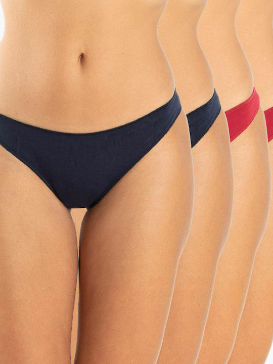 A.A UNDERWEAR Βαμβακερά Γυναικεία Slip MultiPack χωρίς Ραφές