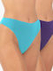 A.A UNDERWEAR Cotton Women's String 2Pack Seamless Purple