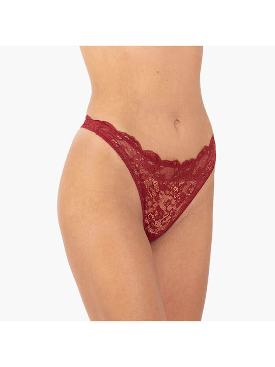 A.A Unterwäsche String Mit Spitze Burgundisch A.A Unterwäsche String Mit Spitze Burgundisch