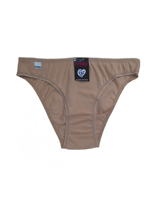 MEI Baumwolle Damen Slip Beige