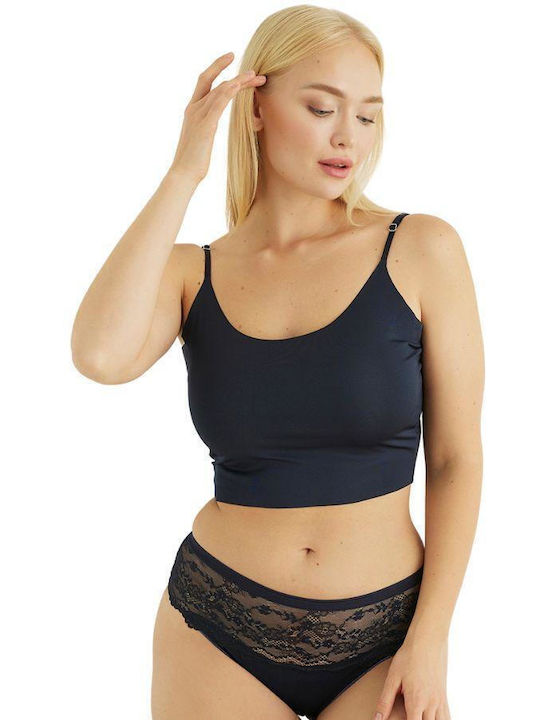 Sexen Femeie Slip cu Dantelă Albastru marin