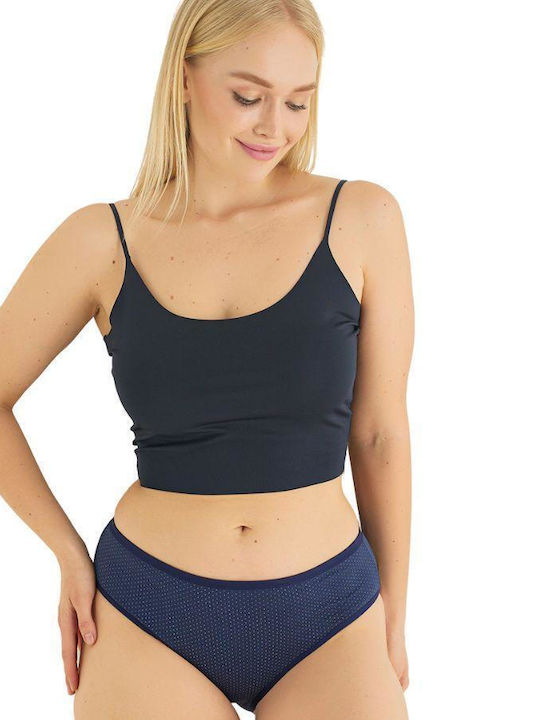 Sexen Βαμβακερό Γυναικείο Slip Navy Μπλε