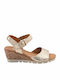 Damenplattformen Beige