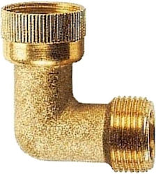 Aquajet Conector pentru conducte de udare de tip L cu Masculin-Feminin Filet 25.4mm Brățară de bronz Aquajet Conector pentru conducte de udare de tip L cu Masculin-Feminin Filet 25.4mm Brățară de bronz