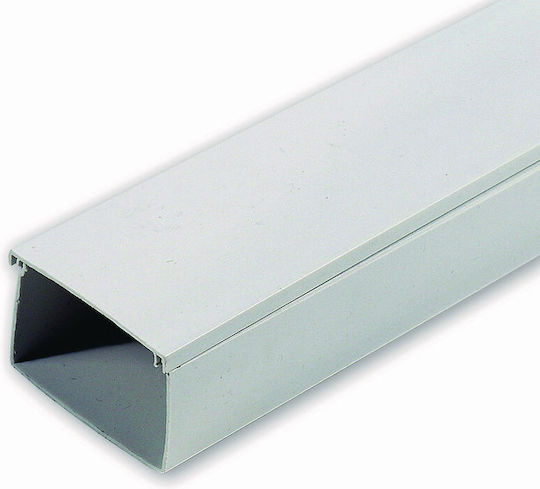Hausmann Κανάλι Καλωδίων με Αυτοκόλλητο από Πλαστικό Λευκό 2m