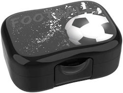 Stor Football Kids Lunch Plastic Box Black L12xW8xH4.5cm