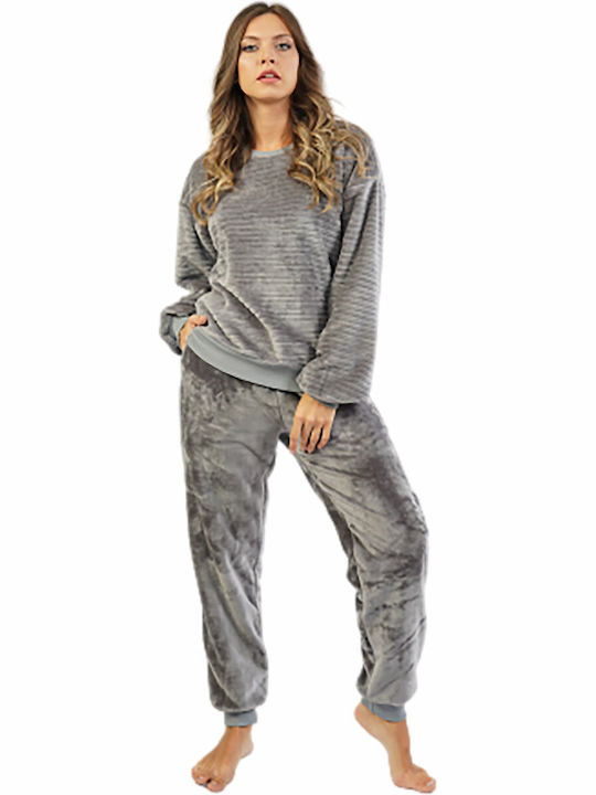 Vienetta Secret Winter Women's Pyjama Set Gray