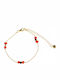 Bizoutaki Gold Plated Brass Anklet from Brass 20cm