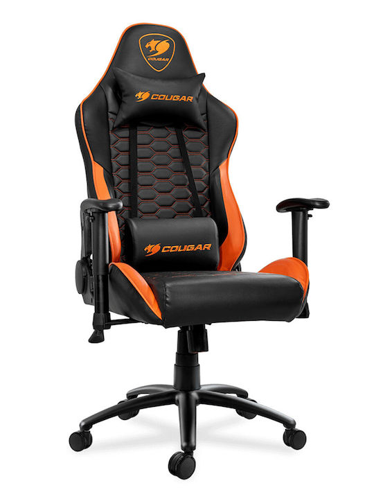 Cougar Outrider Καρέκλα Gaming Δερματίνης με Ρυθμιζόμενα Μπράτσα Μαύρο/Πορτοκαλί