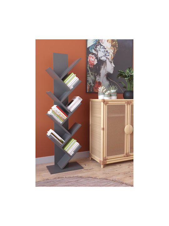 Bookcase Azizi Gray 35x19.5x130cm