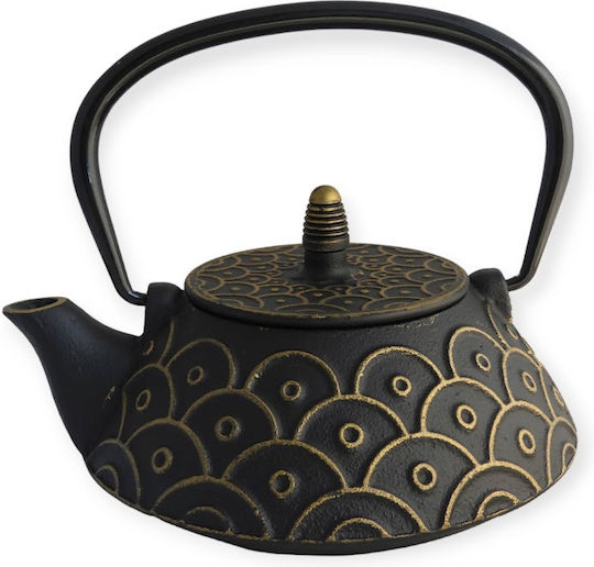 Shippo Τσαγιέρα με Φίλτρο Μαντεμένια Μαύρη 800ml