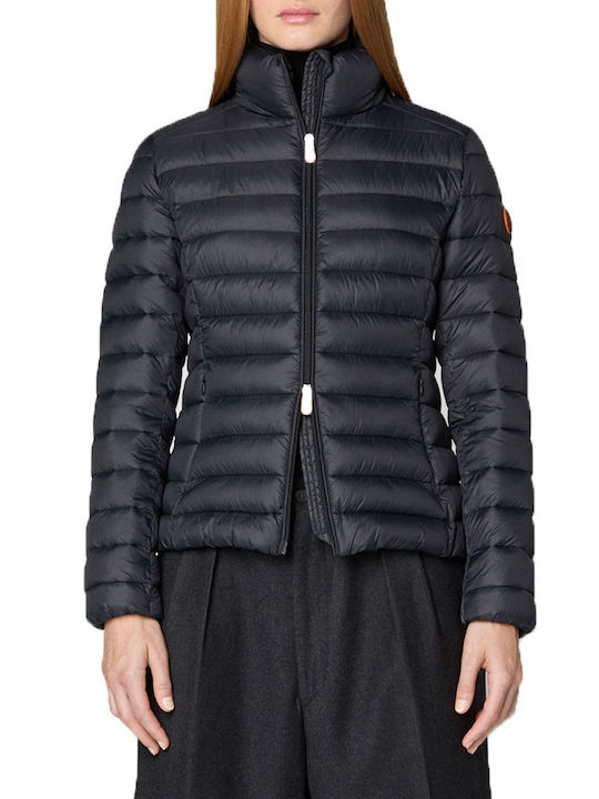 Save The Duck Carly Kurz Damen Ärmellos Puffer Jacke für Winter Schwarz