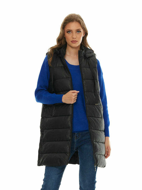 RichgirlBoudoir Women's Long Puffer Jacket for Winter Black 100226_001
