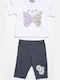 Kids' Set with Leggings Summer 2pcs White