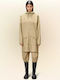 Rains Women's Short Lifestyle Jacket Waterproof for Spring or Autumn Beige 12020-24