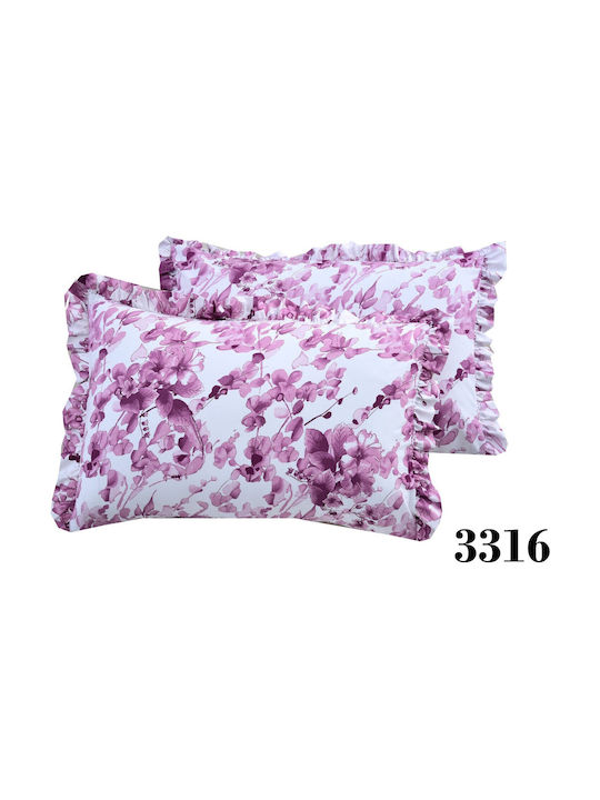Marwa 3316 Pillowcase Set Oxford Pink 50x70cm.