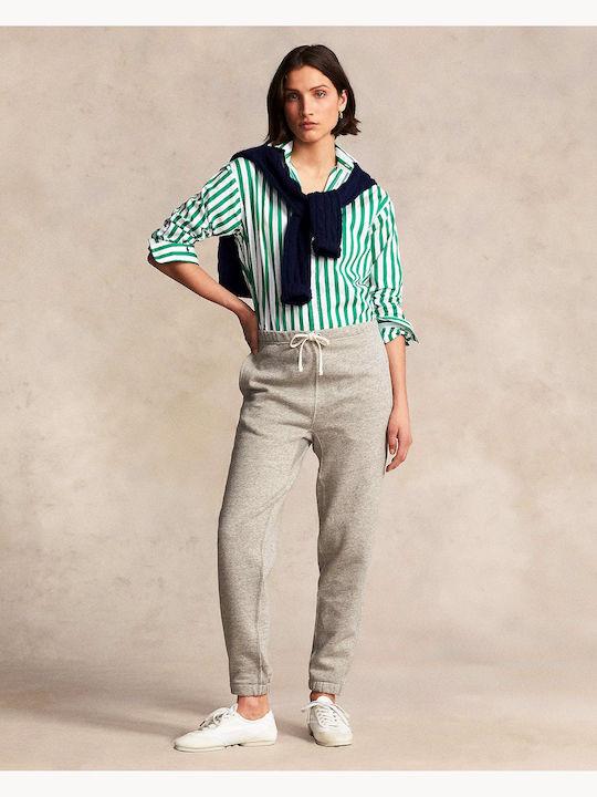 Ralph Lauren Women's Striped Long Sleeve Shirt Green