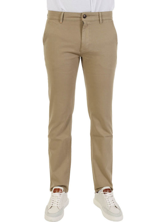 Boss Trousers Elastic in Slim Fit Beige