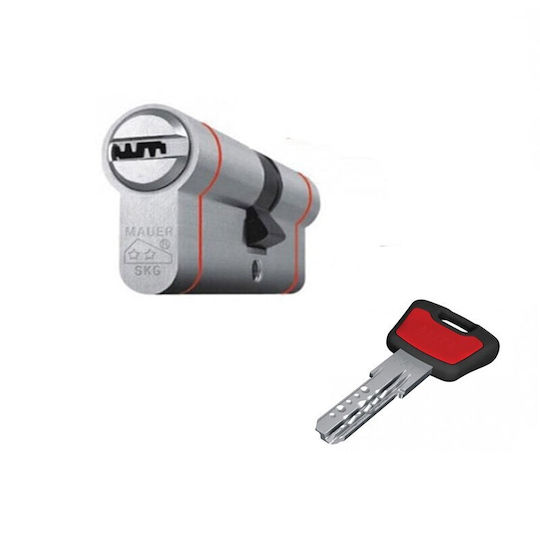 Mauer Lock Cylinder Security Elite Red Line 2 62mm (31-31) Silver
