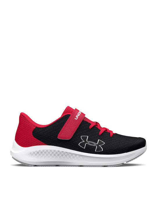 PS Pursuit 3 Kids Sports Shoes Running with Hoop & Loop Closure Black
