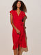 Ysabel Mora Damen Mini Kleid Strand Rot