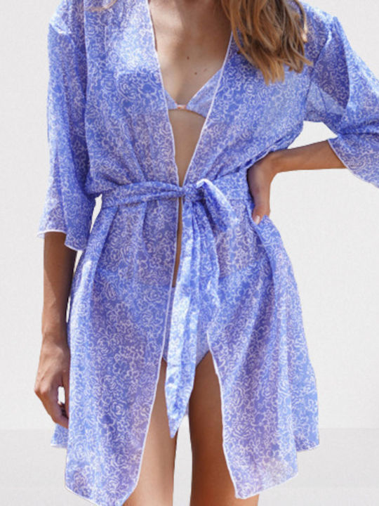 Lingerie Boutique Γυναικείο Κιμονό Παραλίας Μπλε