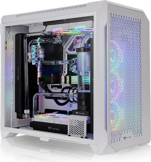 Thermaltake CTE C750 Air Snow Gaming Full Tower Computer Case with Window Panel and RGB Lighting White