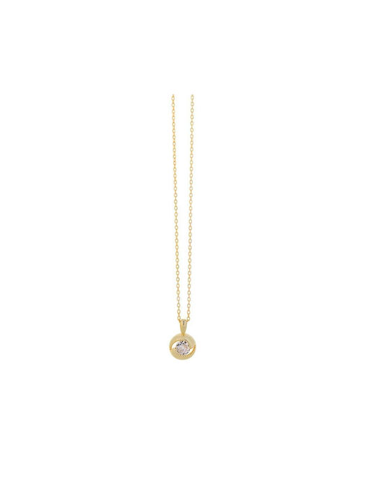 Eforo Necklace from Gold Plated Silver with Zircon