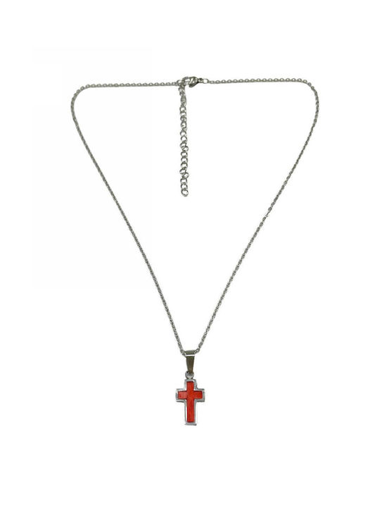 Tatu Moyo Cross from Steel with Chain