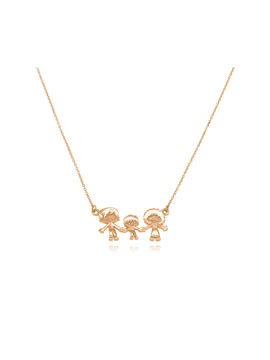 Arapinis Necklace Family with Pink Gold Plating