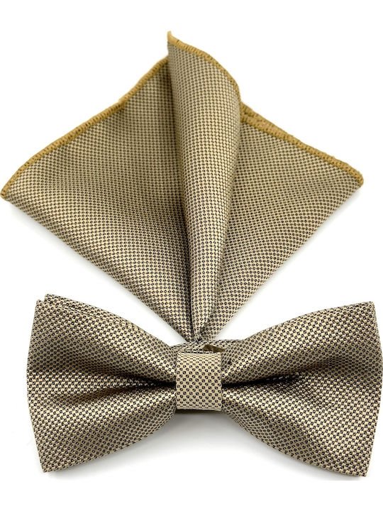 Legend Accessories Σετ Υφασμάτινo Παπιγιόν Καφέ