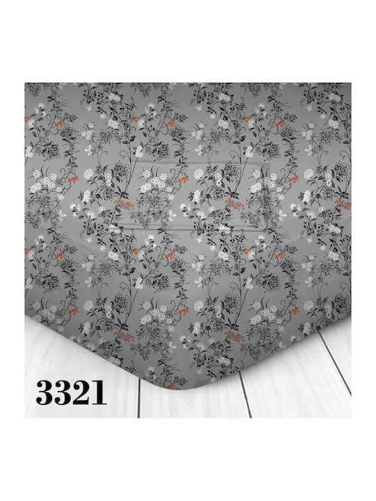 Marwa 3321 Σεντόνι Υπέρδιπλο 220x250εκ. Γκρι