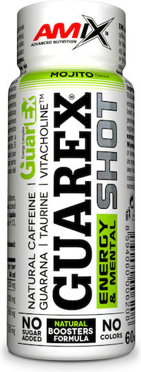 Amix Guarex Energie und Mental Shot Besondere Nahrungsergänzungsmittel 60ml Mojito