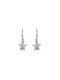 Sava Jewellery Dangle Earrings with Clip in Silver with Stones