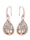 Sava Jewellery Earrings Pendants made of Pink Gold with Stones
