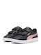 Smash 3.0 Kids Sports Tennis Shoes With Hoop & Loop Closure Black