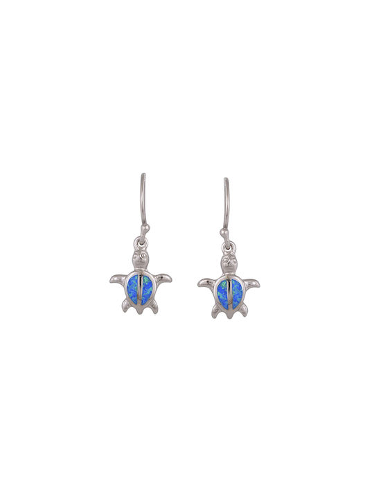 Sava Jewellery Dangle Clip Earrings in Silver with Stones