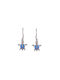 Sava Jewellery Dangle Clip Earrings in Silver with Stones