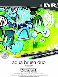 Lyra BRUSH DUO Design Markers 4mm Silver 36pcs