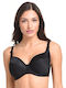 Miss Rosy Minimizer Minimizer Bra without Padding Black