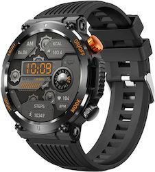 Microwear HT17 Smartwatch με Παλμογράφο (Μαύρο)