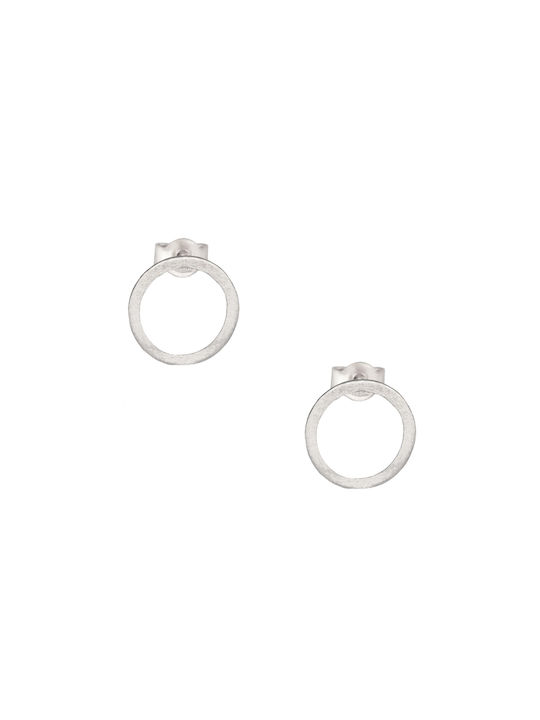 Abadianakis Earrings Hoops made of Silver