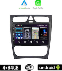 Kirosiwa Ηχοσύστημα Αυτοκινήτου για Mercedes Benz CLK (Bluetooth/USB/WiFi/GPS/Apple-Carplay/Android-Auto) με Οθόνη Αφής 9"