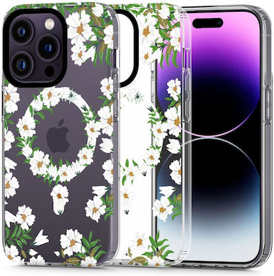 Tech-Protect Magmood Magsafe Back Cover White Daisy (iPhone 13 Pro)