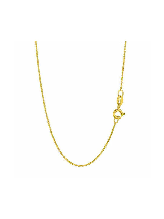 Amor Amor Silver Chain Neck Gold-plated Thin Thickness 1mm and Length 45cm