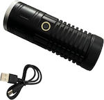 Rechargeable Flashlight LED with Maximum Brightness 20000lm 906 Black